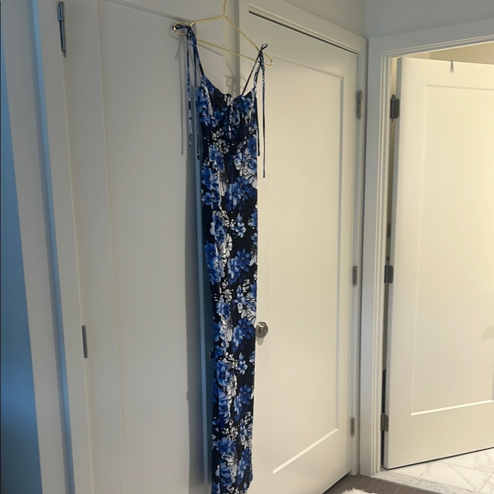 Floral Blue Maxi Dress
